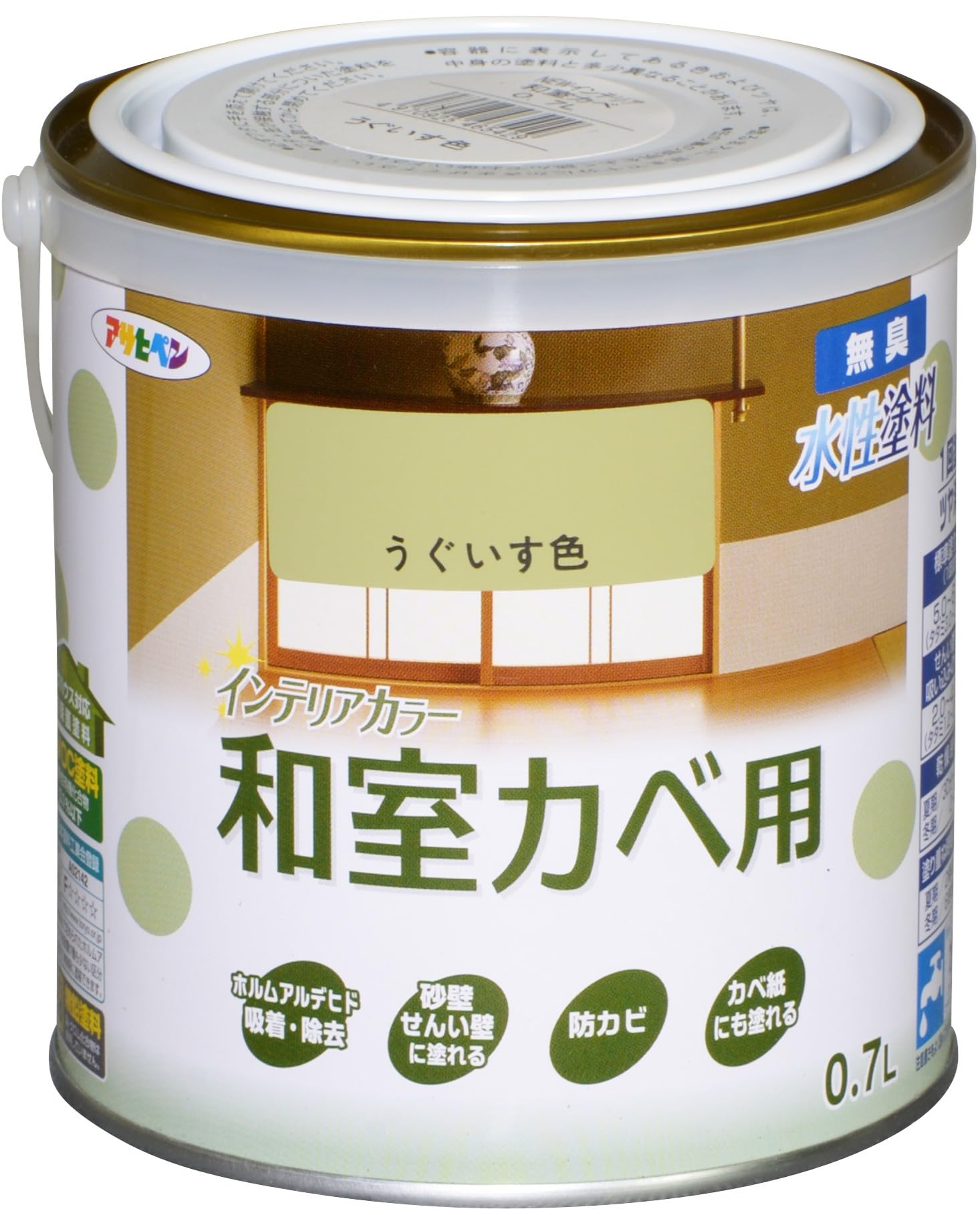 Amazon | アサヒペン NEW水性インテリアカラー和室カベ用 0.7L